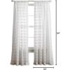 imageMartha Stewart Sandy Sheer Rod Pocket Window Curtain Panel Pair 95quot WhiteWhite