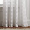 imageMartha Stewart Sandy Sheer Rod Pocket Window Curtain Panel Pair 95quot WhiteWhite