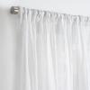 imageMartha Stewart Sheer Curtains Crinkle Textured Rod Pocket Window Curtain Panel Pair 84quot WhiteWhite