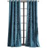 imageMartha Stewart Sherwood Velvet Grommet Window Curtain Panel Pair 95quot TealTeal