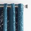 imageMartha Stewart Sherwood Velvet Grommet Window Curtain Panel Pair 95quot TealTeal