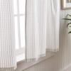 imageMartha Stewart Ticking Stripe 3Piece Window Curtain Valance and Tiers Set White IndigoWhite Grey