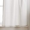 imageMartha Stewart Ticking Stripe 3Piece Window Curtain Valance and Tiers Set White IndigoWhite Grey