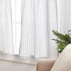imageMartha Stewart Ticking Stripe 3Piece Window Curtain Valance and Tiers Set White IndigoWhite Indigo