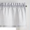 imageMartha Stewart Ticking Stripe 3Piece Window Curtain Valance and Tiers Set White IndigoWhite Indigo
