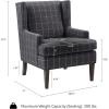 imageMartha Stewart Upholsterd Accent Chair Living Room Furniture  Modern Design Leisurely Resting Comfortable Foam Seat Cushion Bedroom Lounge Sophisticated 2875quot W x 31quot D x 375quot H Charcoal
