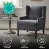 imageMartha Stewart Upholsterd Accent Chair Living Room Furniture  Modern Design Leisurely Resting Comfortable Foam Seat Cushion Bedroom Lounge Sophisticated 2875quot W x 31quot D x 375quot H Charcoal