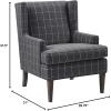 imageMartha Stewart Upholsterd Accent Chair Living Room Furniture  Modern Design Leisurely Resting Comfortable Foam Seat Cushion Bedroom Lounge Sophisticated 2875quot W x 31quot D x 375quot H Charcoal