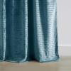 imageMartha Stewart Velvet Curtains Room Darkening Wave Embossed Rod PocketBack Tab Window Curtain Panel Pair 84quot BlueBlue