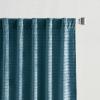 imageMartha Stewart Velvet Curtains Room Darkening Wave Embossed Rod PocketBack Tab Window Curtain Panel Pair 84quot BlueBlue