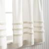 imageMartha Stewart Waters Edge Tufted 3Piece Window Curtain Valance ampamp Tiers Set 36quot WhiteWhite