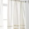 imageMartha Stewart Waters Edge Tufted 3Piece Window Curtain Valance ampamp Tiers Set 36quot WhiteWhite