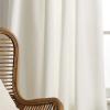 imageMartha Stewart Waters Edge Tufted Rod PocketBack Tab Window Curtain Panel Pair 84quot White