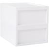 imageMartha Stewart Weston Stackable Wooden Storage Boxes with Pullout Drawers Engineered Wood Storage Organizers 3 Pack WhiteWhite