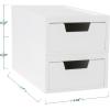 imageMartha Stewart Weston Stackable Wooden Storage Boxes with Pullout Drawers Engineered Wood Storage Organizers 3 Pack WhiteWhite