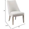 imageMartha Stewart Winfield Upholstered High Back Accent Dining Chairs Set of 2 Padded Seat Solid Wood Legs Chambray Jacquard Textured Fabric Cottage Farmhouse for Kitchen Room Light GreyWinfield Ivory