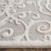 imageMartha Stewart x SAFAVIEH Area Rug Collection  5 x 8 Whetstone Grey Handmade Wool Marais Scroll Design Ideal for Living Room Bedroom Office Dining Space MSR4324A