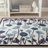 imageMartha Stewart x SAFAVIEH Area Rug Collection  8 x 10 Azurite Blue Handmade Wool ampamp Viscose Ideal for Living Room Bedroom Office Dining Space MSR3627AAzurite Blue