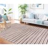 imageMartha Stewart x SAFAVIEH Area Rug Collection  8 x 10 Nimbus Cloud Gray Handmade Wool ampamp Viscose Ideal for Living Room Bedroom Office Dining Space MSR3619ATilled Soil Brown
