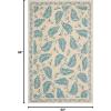 imageMartha Stewart x SAFAVIEH Area Rug Collection  8 x 10 Plumage Blue Handmade Wool Ideal for Living Room Bedroom Office Dining Space MSR3753APlumage Blue
