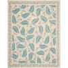 imageMartha Stewart x SAFAVIEH Area Rug Collection  8 x 10 Plumage Blue Handmade Wool Ideal for Living Room Bedroom Office Dining Space MSR3753APlumage Blue