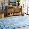imageMartha Stewart x SAFAVIEH Machine Washable Area Rug Collection  5 x 8 Blue ampamp Beige Slip Resistant ampamp Easy Cleaning Ideal for Ideal for Living Room Bedroom Dining Space MSRW194LBlueBeige