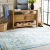 imageMartha Stewart x SAFAVIEH Machine Washable Area Rug Collection  5 x 8 Ivory ampamp Light Blue Slip Resistant ampamp Easy Cleaning Ideal for Ideal for Living Room Bedroom Dining Space MSRW182AIvoryLight Blue