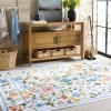 imageMartha Stewart x SAFAVIEH Machine Washable Area Rug Collection  5 x 8 Light Blue ampamp Rust Slip Resistant ampamp Easy Cleaning Ideal for Ideal for Living Room Bedroom Dining Space MSRW190KLight BlueRust