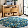 imageMartha Stewart x SAFAVIEH Machine Washable Area Rug Collection  5 x 8 Navy ampamp Gold Slip Resistant ampamp Easy Cleaning Ideal for Ideal for Living Room Bedroom Dining Space MSRW192NNavyGold