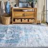 imageMartha Stewart x SAFAVIEH Machine Washable Area Rug Collection  5 x 8 Rust ampamp Blue Slip Resistant ampamp Easy Cleaning Ideal for Ideal for Living Room Bedroom Dining Space MSRW113QGreyTurquoise