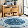 imageMartha Stewart x SAFAVIEH Machine Washable Area Rug Collection  5 x 8 Rust ampamp Gold Slip Resistant ampamp Easy Cleaning Ideal for Ideal for Living Room Bedroom Dining Space MSRW195QDark BlueLight Blue