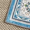 imageMartha Stewart x SAFAVIEH Machine Washable Area Rug Collection  5 x 8 Turquoise ampamp Beige Slip Resistant ampamp Easy Cleaning Ideal for Ideal for Living Room Bedroom Dining Space MSRW136KTurquoiseBeige