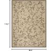 imageMartha Stewart x SAFAVIEH Outdoor Area Rug Collection  8 x 112quot Cream ampamp Brown Weather Resistant ampamp Washable Ideal for Patio Backyard Mudroom Deck Dining Space MSR425112CremeBrown
