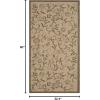 imageMartha Stewart x SAFAVIEH Outdoor Area Rug Collection  8 x 112quot Cream ampamp Brown Weather Resistant ampamp Washable Ideal for Patio Backyard Mudroom Deck Dining Space MSR425112CremeBrown