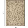 imageMartha Stewart x SAFAVIEH Outdoor Area Rug Collection  8 x 112quot Cream ampamp Brown Weather Resistant ampamp Washable Ideal for Patio Backyard Mudroom Deck Dining Space MSR425112CremeBrown