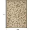 imageMartha Stewart x SAFAVIEH Outdoor Area Rug Collection  8 x 112quot Cream ampamp Brown Weather Resistant ampamp Washable Ideal for Patio Backyard Mudroom Deck Dining Space MSR425112CreamGreen