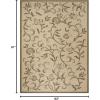 imageMartha Stewart x SAFAVIEH Outdoor Area Rug Collection  8 x 112quot Cream ampamp Brown Weather Resistant ampamp Washable Ideal for Patio Backyard Mudroom Deck Dining Space MSR425112CreamGreen