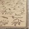 imageMartha Stewart x SAFAVIEH Outdoor Area Rug Collection  8 x 112quot Cream ampamp Brown Weather Resistant ampamp Washable Ideal for Patio Backyard Mudroom Deck Dining Space MSR425112CremeBrown