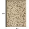 imageMartha Stewart x SAFAVIEH Outdoor Area Rug Collection  8 x 112quot Cream ampamp Brown Weather Resistant ampamp Washable Ideal for Patio Backyard Mudroom Deck Dining Space MSR425112CreamGreen
