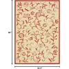 imageMartha Stewart x SAFAVIEH Outdoor Area Rug Collection  8 x 112quot Cream ampamp Brown Weather Resistant ampamp Washable Ideal for Patio Backyard Mudroom Deck Dining Space MSR425112CremeRed