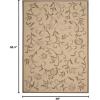 imageMartha Stewart x SAFAVIEH Outdoor Area Rug Collection  8 x 112quot Cream ampamp Brown Weather Resistant ampamp Washable Ideal for Patio Backyard Mudroom Deck Dining Space MSR425112CremeBrown