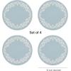imageMartha by Martha Stewart  Chilewich Scroll Round Set of 4 Placemats in WheatSea