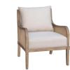 imageMARTHA STEWART Morgan Accent Chair for Living Room Lily Pond Collection Solid Wood Frame Upholstered Seat Removable Backrest Cottage Accent Armchair Coastal Furniture Decor 28quotW Reclaimed NaturalReclaimed Natural