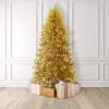 imageMartha Stewart 5 Foot Silver Tinsel Christmas Tree with Clear LightsGold