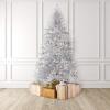 imageMartha Stewart 5 Foot Silver Tinsel Christmas Tree with Clear LightsSilver  Colored Lights