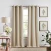 imageMartha Stewart Beige Room Darkening Curtains Textured Lined Grommet Window Curtain Panel Pair Sutter Set of 2 84quot SandSand