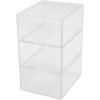imageMartha Stewart Brody Desktop Storage Organizer Stack and Slide Plastic Organizer Tray Organizer for Office Kitchen or Vanity 1S 1M 1L3 x 375