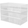 imageMartha Stewart Brody Desktop Storage Organizer Stack and Slide Plastic Organizer Tray Organizer for Office Kitchen or Vanity 1S 1M 1L3 x 75