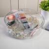 imageMartha Stewart Brody Divided Lazy Susan Organizer with 5 Removable Bins Plastic 360 Rotating Desk Storage Organizer 12 Inch Clear