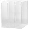 imageMartha Stewart Brody File Desktop Organizer 3 Section Desktop File Document Sorter Organizer File Organizer for Binders Folders Files 85quot W x 65quot D Clear